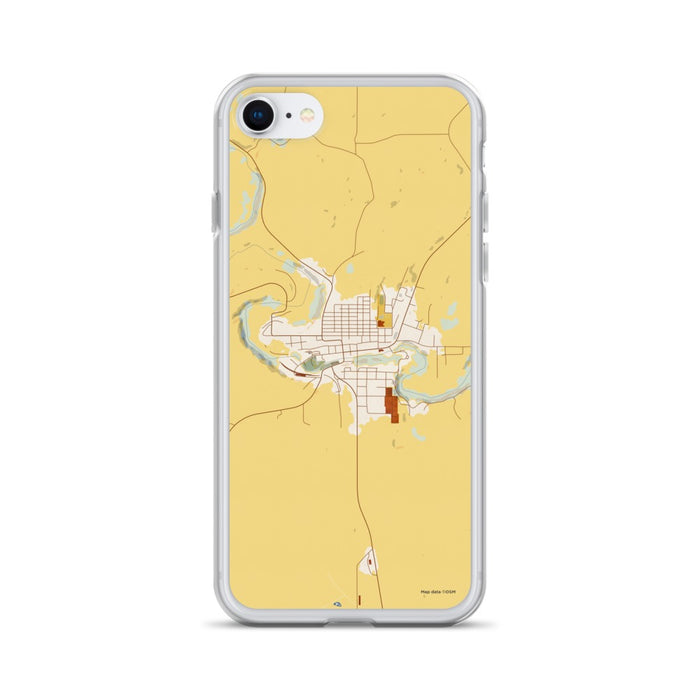 Custom Palouse Washington Map iPhone SE Phone Case in Woodblock