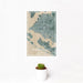 12x18 Panama City Florida Map Print Portrait Orientation in Afternoon Style With Small Cactus Plant in White Planter