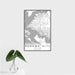 16x24 Panama City Florida Map Print Portrait Orientation in Classic Style With Tropical Plant Leaves in Water