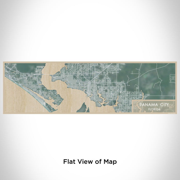 Flat View of Map Custom Panama City Florida Map Enamel Mug in Afternoon