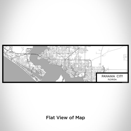 Flat View of Map Custom Panama City Florida Map Enamel Mug in Classic
