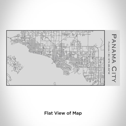 Rendered View of Panama City Florida Map Engraving on 17oz Stainless Steel Insulated Cola Bottle