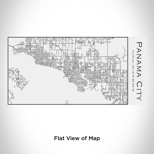 Rendered View of Panama City Florida Map Engraving on 17oz Stainless Steel Insulated Cola Bottle in White