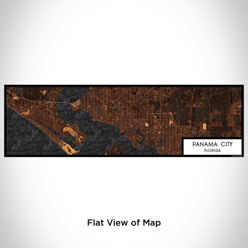 Flat View of Map Custom Panama City Florida Map Enamel Mug in Ember