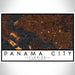 Panama City Florida Map Print Landscape Orientation in Ember Style With Shaded Background