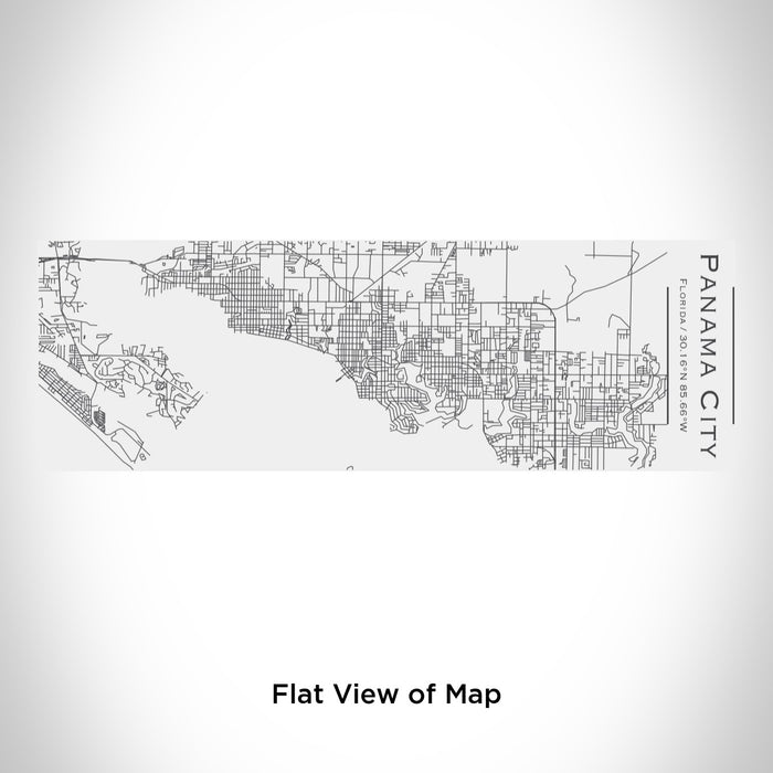 Rendered View of Panama City Florida Map Engraving on 10oz Stainless Steel Insulated Cup with Sliding Lid in White