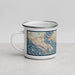 Left View Custom Panama City Florida Map Enamel Mug in Woodblock