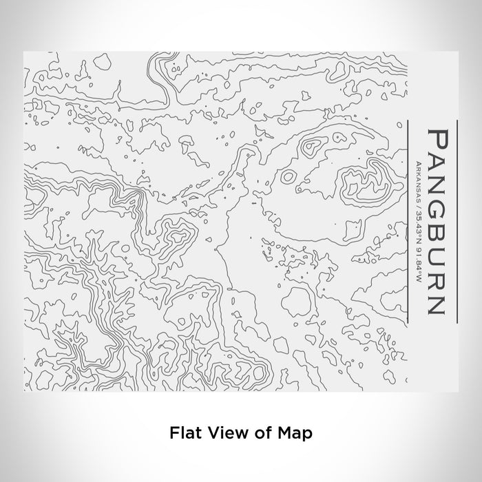 Rendered View of Pangburn Arkansas Map Engraving on 20oz Stainless Steel Insulated Bottle with Bamboo Top in White