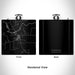 Rendered View of Pangburn Arkansas Map Engraving on 6oz Stainless Steel Flask in Black