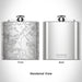 Rendered View of Pangburn Arkansas Map Engraving on 6oz Stainless Steel Flask