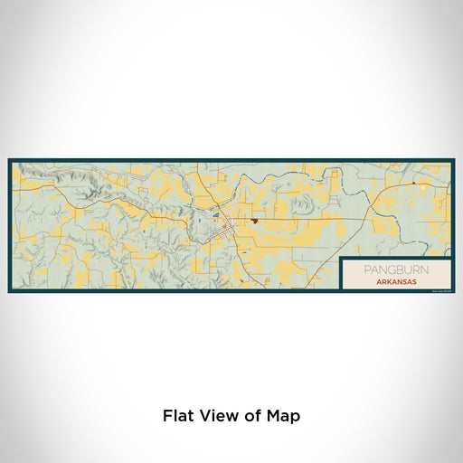 Flat View of Map Custom Pangburn Arkansas Map Enamel Mug in Woodblock