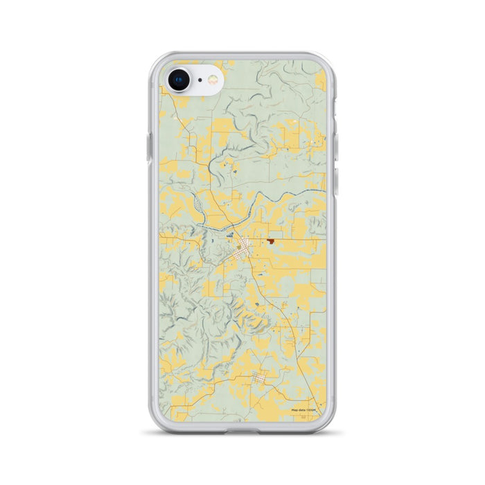 Custom iPhone SE Pangburn Arkansas Map Phone Case in Woodblock