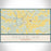 Pangburn Arkansas Map Print Landscape Orientation in Woodblock Style With Shaded Background