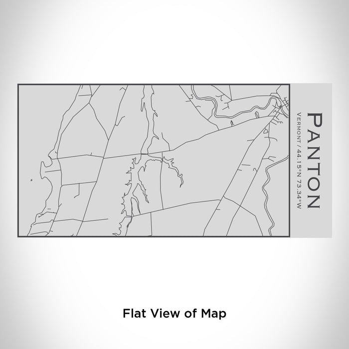 Rendered View of Panton Vermont Map Engraving on 17oz Stainless Steel Insulated Cola Bottle