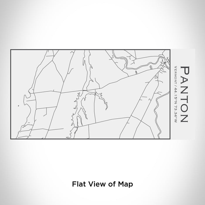 Rendered View of Panton Vermont Map Engraving on 17oz Stainless Steel Insulated Cola Bottle in White