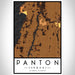 Panton Vermont Map Print Portrait Orientation in Ember Style With Shaded Background
