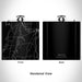 Rendered View of Panton Vermont Map Engraving on 6oz Stainless Steel Flask in Black