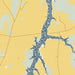 Panton Vermont Map Print in Woodblock Style Zoomed In Close Up Showing Details