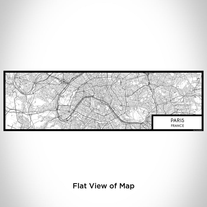 Flat View of Map Custom Paris France Map Enamel Mug in Classic