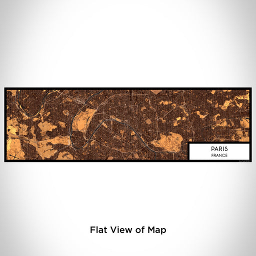 Flat View of Map Custom Paris France Map Enamel Mug in Ember