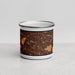 Front View Custom Paris France Map Enamel Mug in Ember