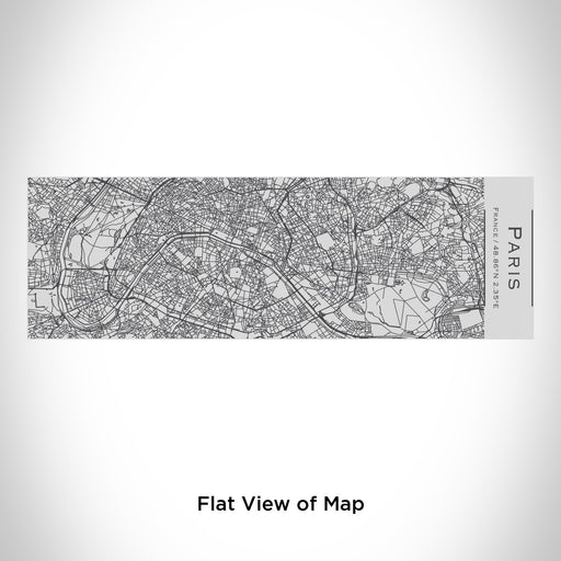 Rendered View of Paris France Map Engraving on 10oz Stainless Steel Insulated Cup with Sipping Lid