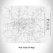 Rendered View of Paris Tennessee Map Engraving on 20oz Stainless Steel Insulated Bottle with Bamboo Top in White