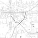 Paris Tennessee Map Print in Classic Style Zoomed In Close Up Showing Details