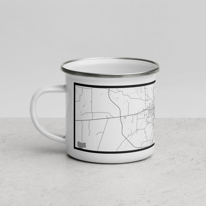 Left View Custom Paris Tennessee Map Enamel Mug in Classic