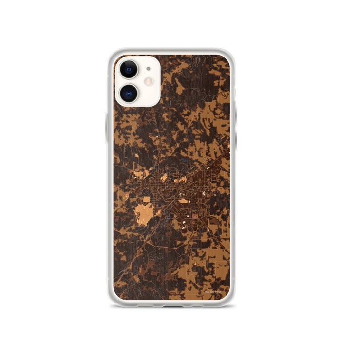 Custom iPhone 11 Paris Tennessee Map Phone Case in Ember