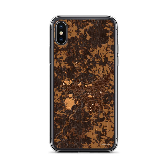 Custom iPhone X/XS Paris Tennessee Map Phone Case in Ember