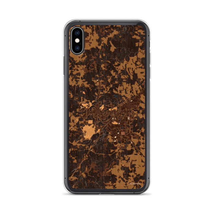 Custom iPhone XS Max Paris Tennessee Map Phone Case in Ember