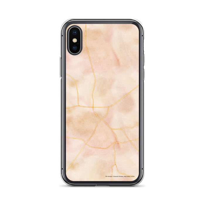 Custom iPhone X/XS Paris Tennessee Map Phone Case in Watercolor