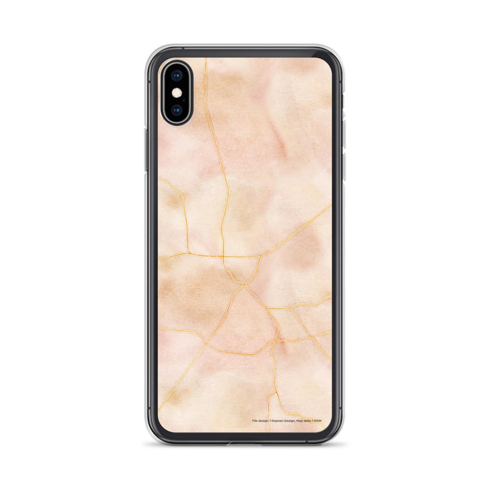 Custom iPhone XS Max Paris Tennessee Map Phone Case in Watercolor
