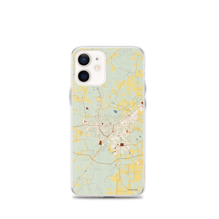 Custom iPhone 12 mini Paris Tennessee Map Phone Case in Woodblock