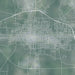 Paris Texas Map Print in Afternoon Style Zoomed In Close Up Showing Details