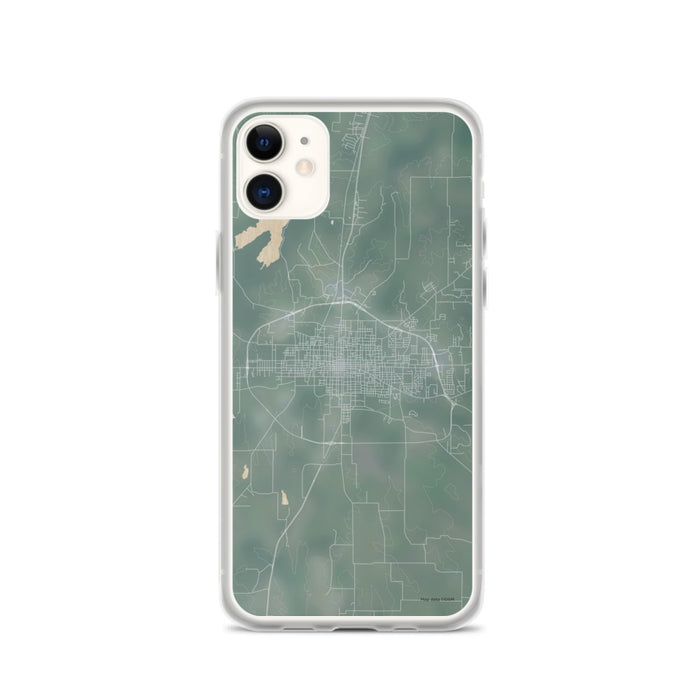 Custom iPhone 11 Paris Texas Map Phone Case in Afternoon