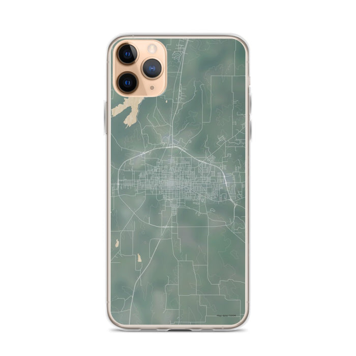 Custom iPhone 11 Pro Max Paris Texas Map Phone Case in Afternoon