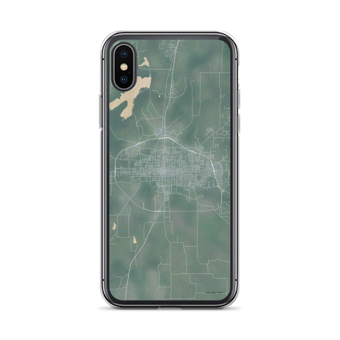 Custom iPhone X/XS Paris Texas Map Phone Case in Afternoon
