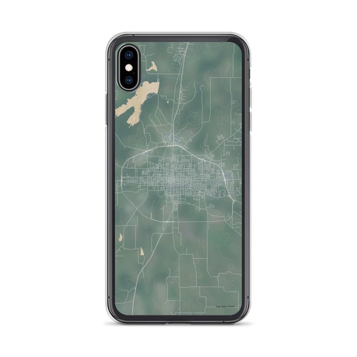 Custom iPhone XS Max Paris Texas Map Phone Case in Afternoon