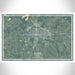 Paris Texas Map Print Landscape Orientation in Afternoon Style With Shaded Background