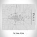 Rendered View of Paris Texas Map Engraving on 20oz Stainless Steel Insulated Bottle with Bamboo Top