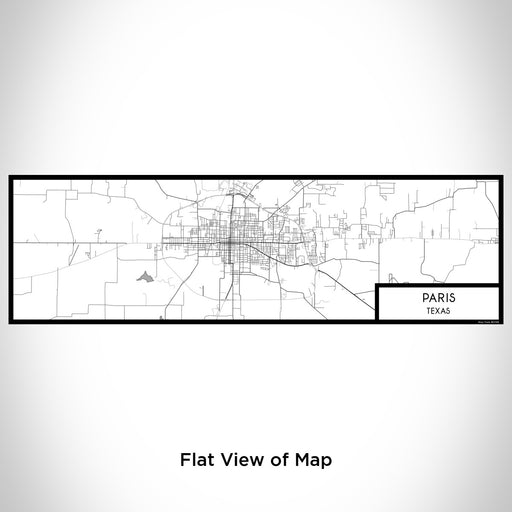 Flat View of Map Custom Paris Texas Map Enamel Mug in Classic