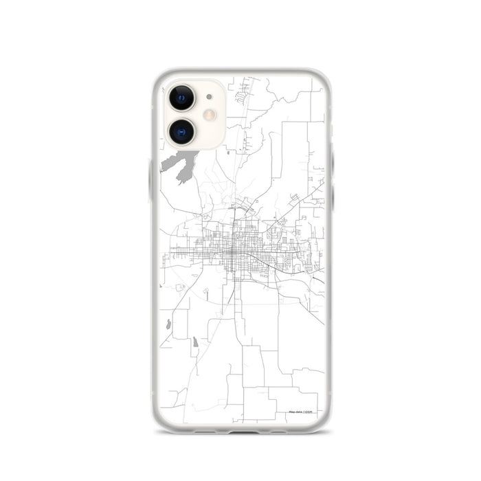 Custom iPhone 11 Paris Texas Map Phone Case in Classic
