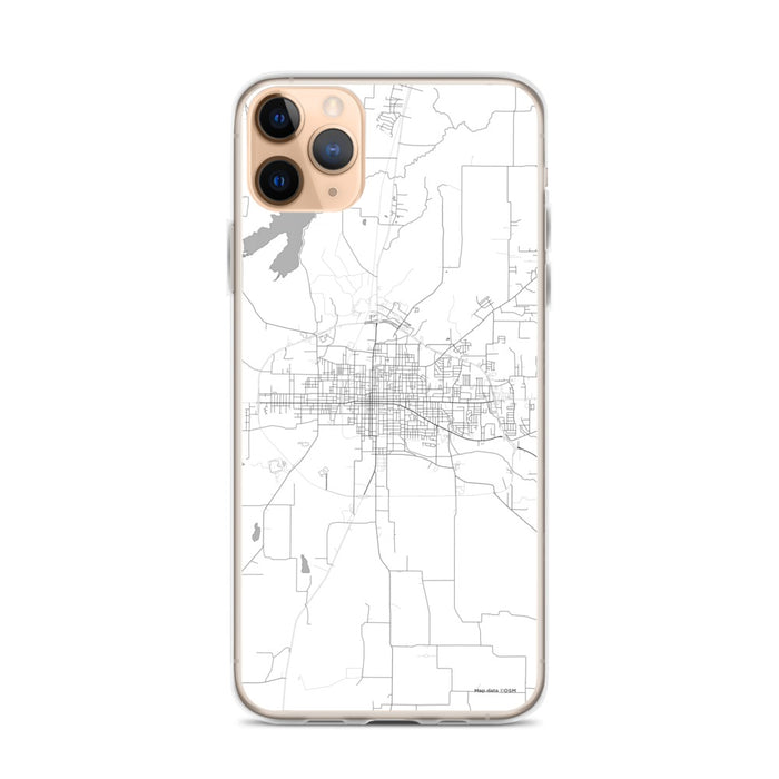 Custom iPhone 11 Pro Max Paris Texas Map Phone Case in Classic