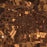 Paris Texas Map Print in Ember Style Zoomed In Close Up Showing Details