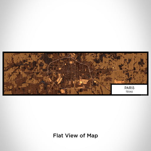 Flat View of Map Custom Paris Texas Map Enamel Mug in Ember