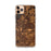Custom iPhone 11 Pro Max Paris Texas Map Phone Case in Ember