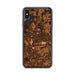Custom iPhone XS Max Paris Texas Map Phone Case in Ember