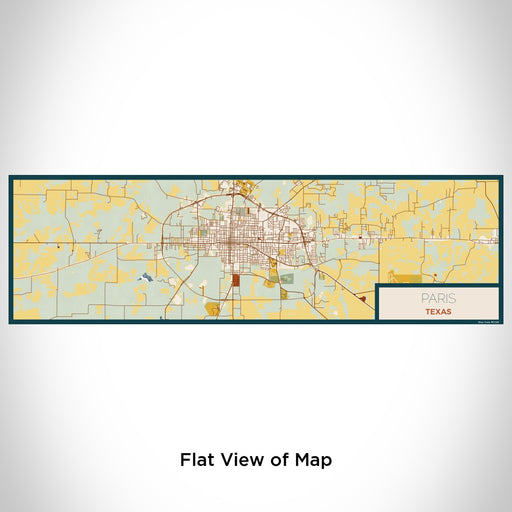 Flat View of Map Custom Paris Texas Map Enamel Mug in Woodblock